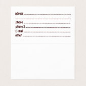 Carte De Visite Zebra African Savanna Wild Animal (Intérieur déplié)