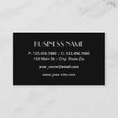 Carte De Visite Zebra Imprimer Élégant Design Moderne Professionne (Dos)