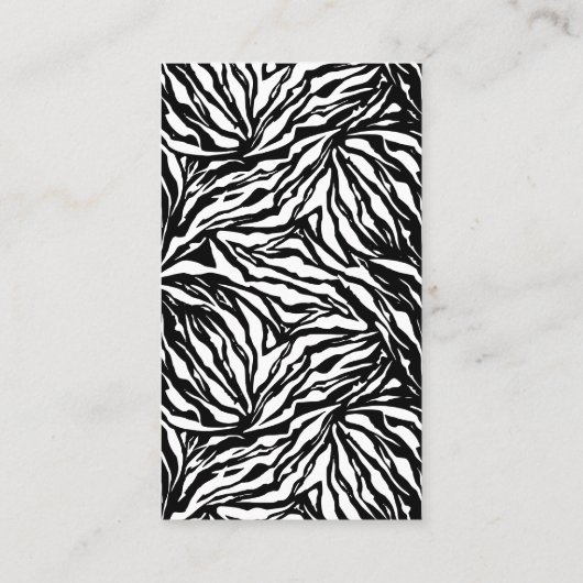 Carte De Visite Zebra Print Modern (Dos)