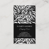 Carte De Visite Zebra Print Modern (Devant)