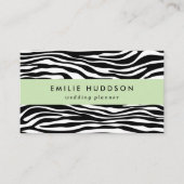 Carte De Visite Zebra Print, Zebra Stripes, Noir Et Blanc (Devant)