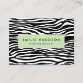 Carte De Visite Zebra Print, Zebra Stripes, Noir Et Blanc (Devant)