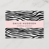 Carte De Visite Zebra Print, Zebra Stripes, Noir Et Blanc (Devant)