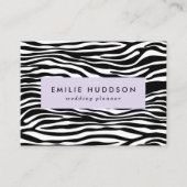 Carte De Visite Zebra Print, Zebra Stripes, Noir Et Blanc (Devant)