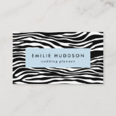 Carte De Visite Zebra Print, Zebra Stripes, Noir Et Blanc (Devant)