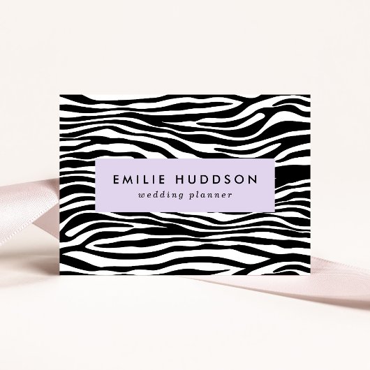 Carte De Visite Zebra Print, Zebra Stripes, Noir Et Blanc