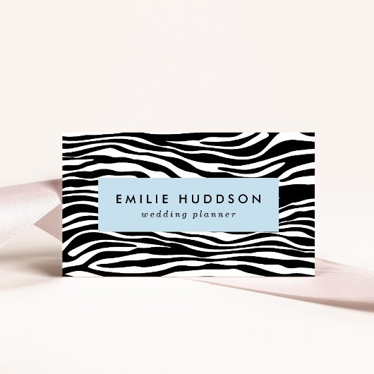 Carte De Visite Zebra Print, Zebra Stripes, Noir Et Blanc