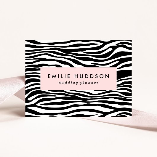 Carte De Visite Zebra Print, Zebra Stripes, Noir Et Blanc