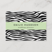 Carte De Visite Zebra Print, Zebra Stripes, Noir Et Blanc (Devant)