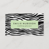 Carte De Visite Zebra Print, Zebra Stripes, Noir Et Blanc (Devant)