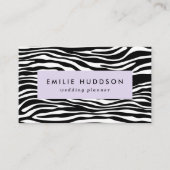 Carte De Visite Zebra Print, Zebra Stripes, Noir Et Blanc (Devant)