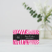 Carte De Visite Zebra Print, Zebra Stripes, Rose Zebra (Debout devant)
