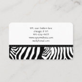 Carte De Visite Zebra Print, Zebra Stripes, Rose Zebra (Dos)