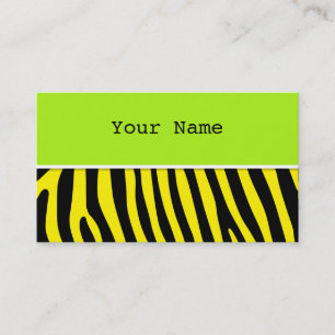 Carte De Visite Zebra rayures motif + votre arrière - plan & idées