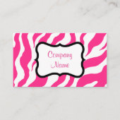 Carte de visite Zebra Rose chaud (Devant)