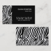 Carte De Visite Zebra skin motif (Devant / Derrière)