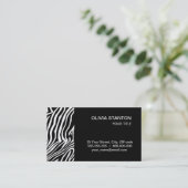 Carte De Visite Zebra skin motif (Debout devant)