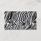 Carte De Visite Zebra skin motif (Dos)