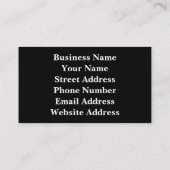 Carte De Visite Zebra Stripes (Dos)