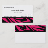 Carte De Visite Zebra Stripes (Devant / Derrière)