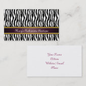 Carte De Visite Zebra Stripes (Devant / Derrière)