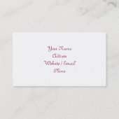 Carte De Visite Zebra Stripes (Dos)