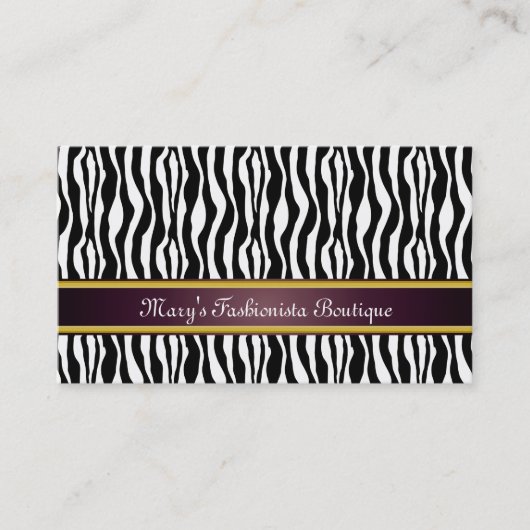 Carte De Visite Zebra Stripes (Devant)