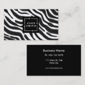 Carte De Visite Zebra Stripes noir et blanc Cool Abstrait (Devant / Derrière)