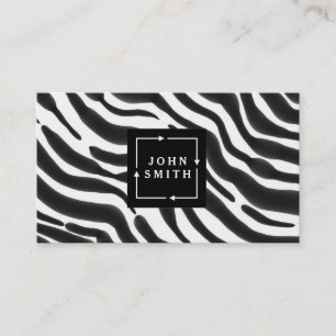 Carte De Visite Zebra Stripes noir et blanc Cool Abstrait