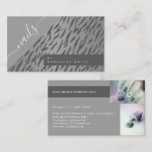 Carte De Visite Zebra Stripes Poster de animal Modèle photo élégan (Devant / Derrière)