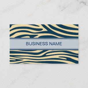 Carte De Visite Zèbre et bleu clair