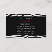 Carte De Visite Zèbre et noir clair (Dos)