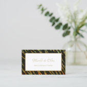 Carte De Visite Zèbre exotique Imprimer Peacock Feathes Boutique (Debout devant)