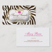 Carte De Visite Zèbre impertinent de 311 bonbons (Devant / Derrière)