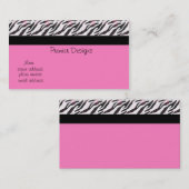 Carte De Visite zèbre rose (Devant / Derrière)