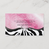 Carte De Visite Zèbre rose somptueux du plateau 311 (Dos)