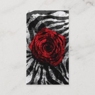 Carte De Visite Zèbre sale 01 de Rose