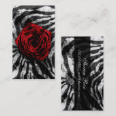 Carte De Visite Zèbre sale 01 de Rose (Devant / Derrière)