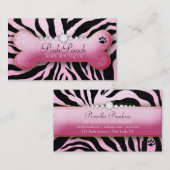 Carte De Visite Zèbre snob de rose du cabot 311 (Devant / Derrière)
