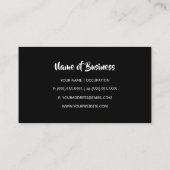 Carte De Visite Zèbre Tendance Impression Avec Gerbera Rose Fleur  (Dos)