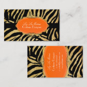 Carte De Visite Zèbre Vintage PixDezines (Devant / Derrière)