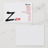 Carte de visite zen (Devant / Derrière)