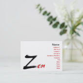 Carte de visite zen (Debout devant)
