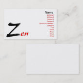 Carte de visite zen (Devant / Derrière)