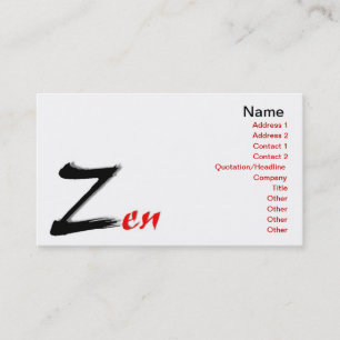 Carte de visite zen