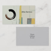 Carte De Visite Zen - Aquarelle (Devant / Derrière)