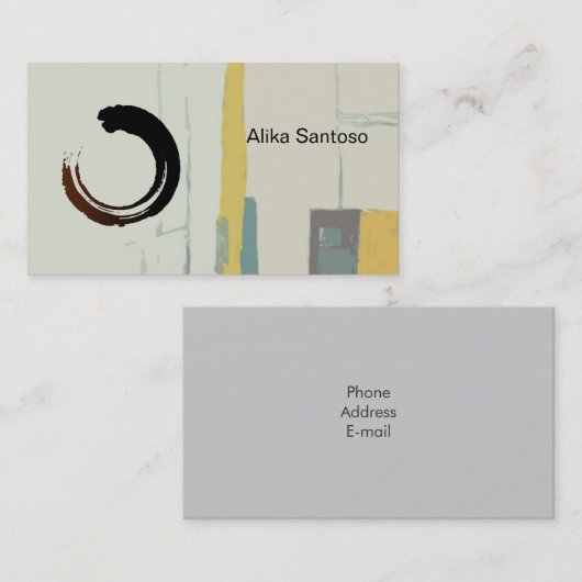 Carte De Visite Zen - Aquarelle (Devant / Derrière)