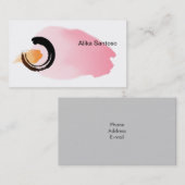 Carte De Visite Zen - Aquarelle (Devant / Derrière)