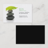 Carte de visite Zen avec un empilage de galets (Devant / Derrière)