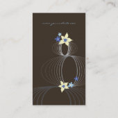 Carte De Visite Zen bleu Businesscards d'Ikebana de Frangipani de (Dos)